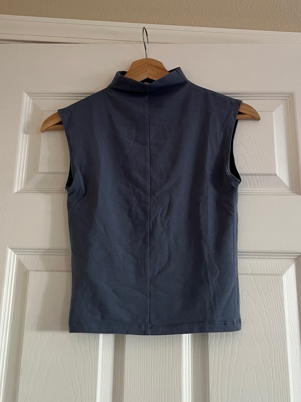 Madewell Sleeveless Mock Neck Tank in Slate Blue Size XS